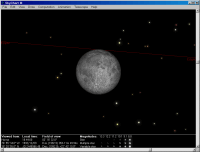 Position of moon at 11:06 PM Sky chart